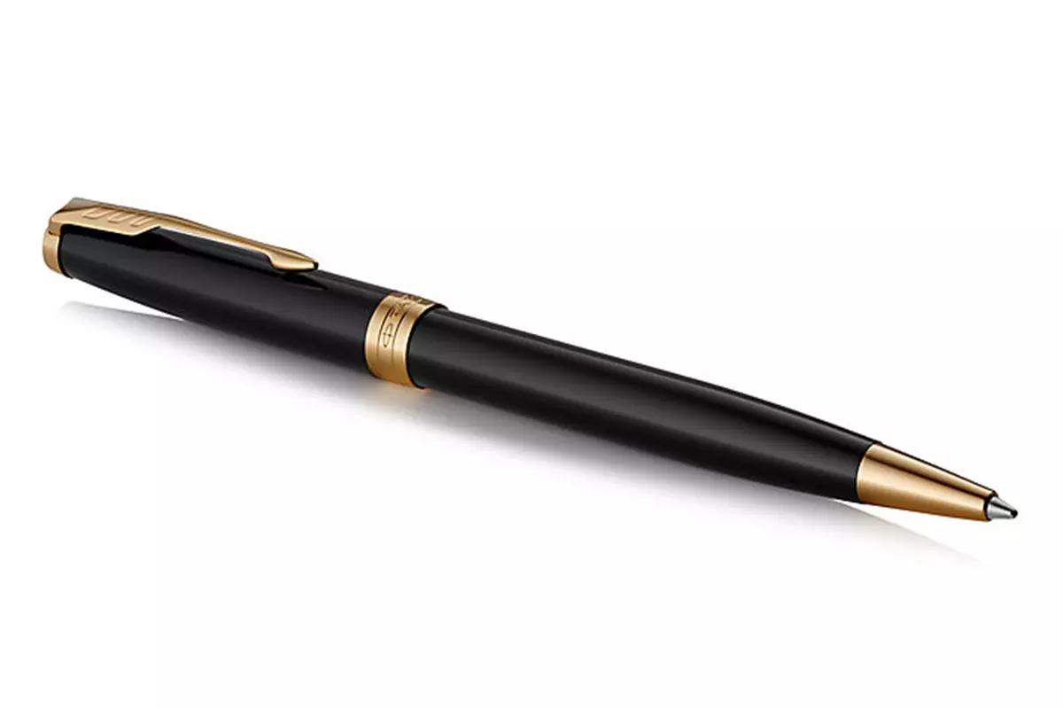 Parker Sonnet Laquer Black GT Balpen + Vulpen Set